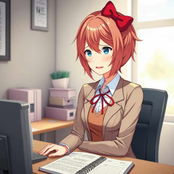 Doki Doki Literature Club! (Flux.1) - Sayori