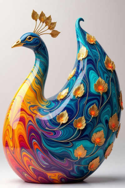 A_Fluid Art Sculpture_Animal Image Generation - v1.0