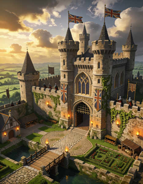 medieval fantasy castle exterior - v1.0
