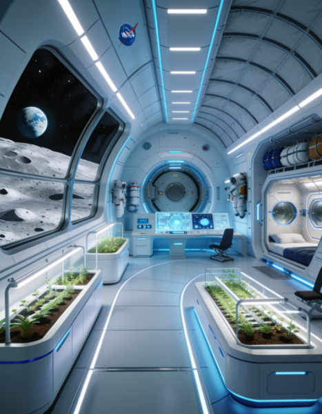 Futuristic lunar base interior - v1.0