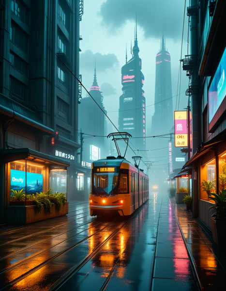 rainy cyberpunk city street - v1.0