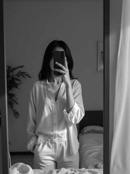 Flux Realistic B&W Mirror Selfies - v1.0