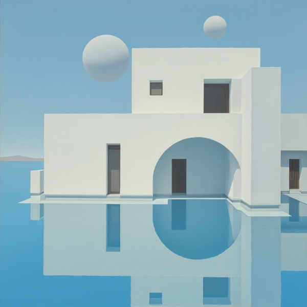 Surreal and liminal landscape paintings - V1