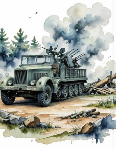 Sd.Kfz.7/1 German 20mm Flakvierling 38 - v1.0