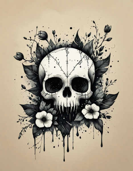 Drippy Ink Drawings - 144_a6