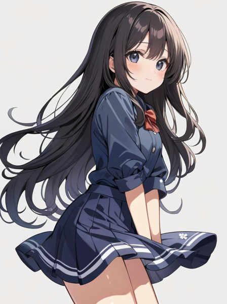 スカートを抑える/skirt tug(SD,XL,pony) - v1.0 XL