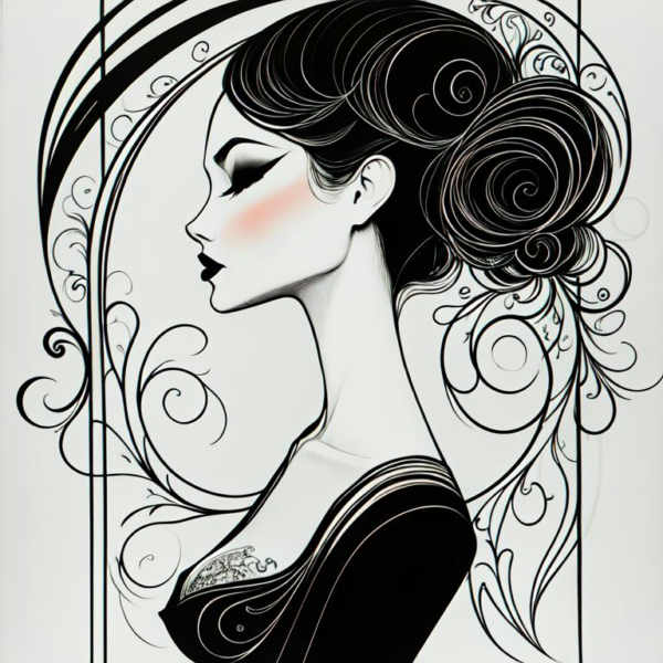 Art Nouveau Fashion illustration - SD1