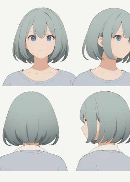 XL Hair Turn, Multi-View, Turnaround, Model Sheet, Character Design - SDXL