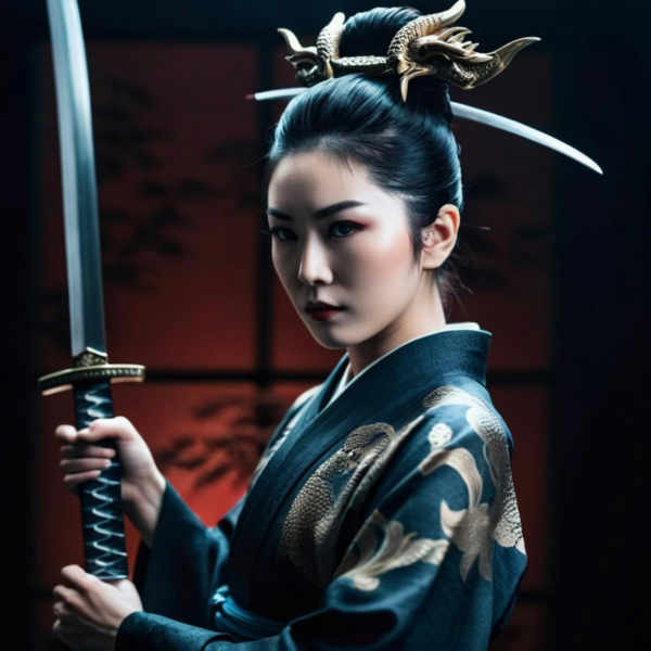 Female (Male) Samurai cinematic style XL + SD1.5 + F1D - Samurai xl v1.0