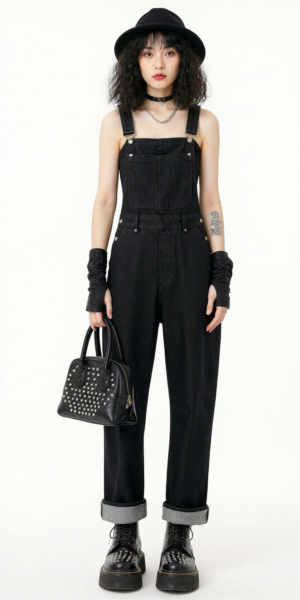 HEZI_F.1 Fashion Model (Overalls)<HEZI_F.1服装模特(背带裤)> - v1.0