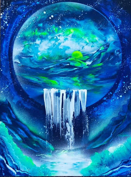 spray painting Lora - spray painting Lora