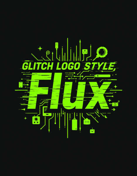 Glitch Logo Style Flux - V1