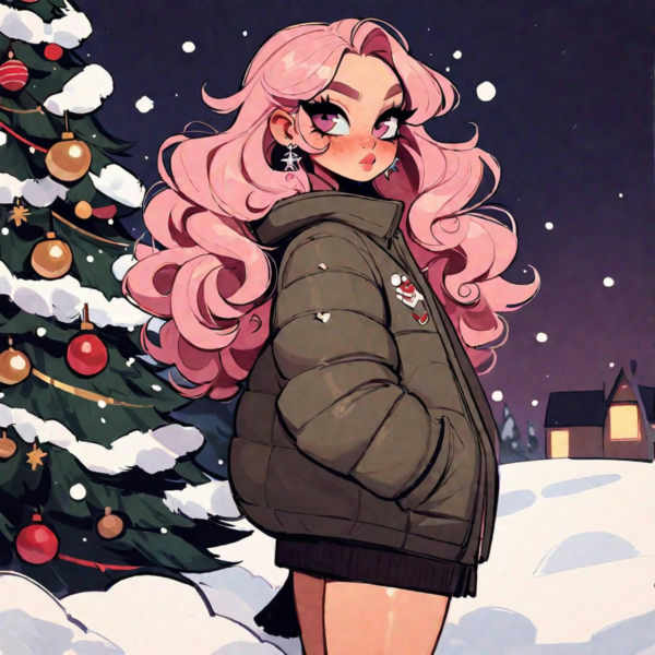 Character design cool and sexy cartoon girl - v1.0