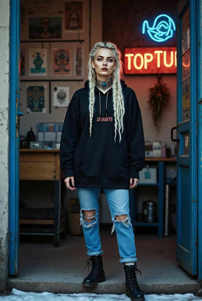 Skadi Foxx 🇮🇸 - Original Character | Tattoed Woman with Dreadlocks - V1