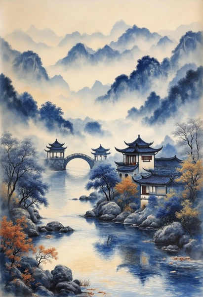 DK_Traditional Chinese Ink-Wash Landscape Painting_Ancient Scene Creation - v1.0