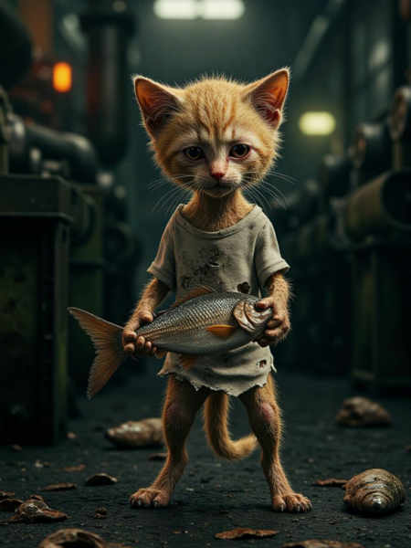 Poor Cat | Mèo au Kh _Cinematic & Hyper-Realistic Depiction of a Suffering Cat - v1.0