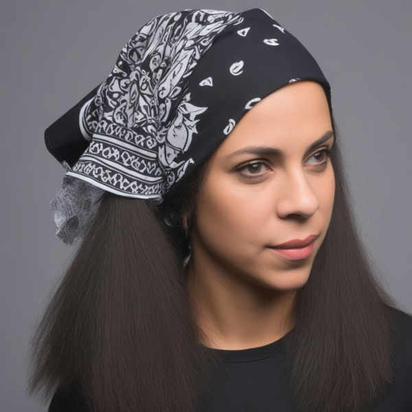 Paisley Bandana On Head (Accessory) - Bandana On Head SDXL