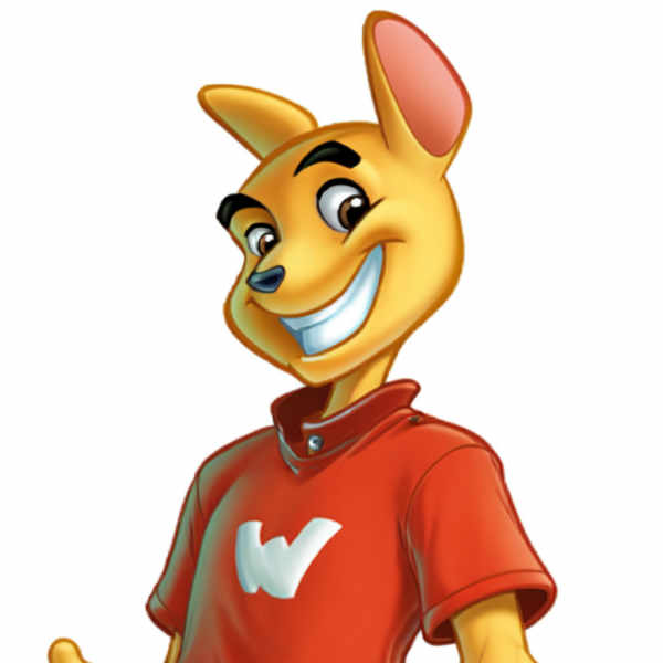 Walibi the kangaroo mascott 2 - V1