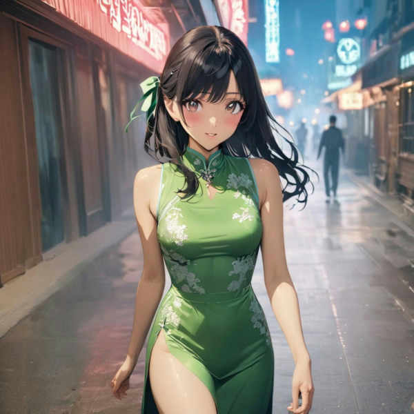 Anime Style Chinese Cheongsam Dress - V1