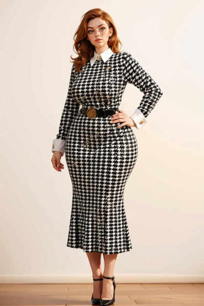 Houndstooth Vintage Dress - v1.0