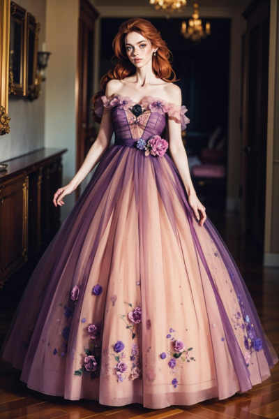 Floral Tulle Dress - v1.0