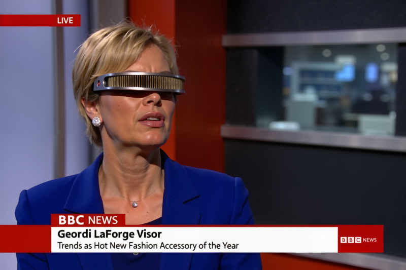 Star Trek TNG uniforms (5 variants + Geordi Visor) (Flux) - Geordi's Visor