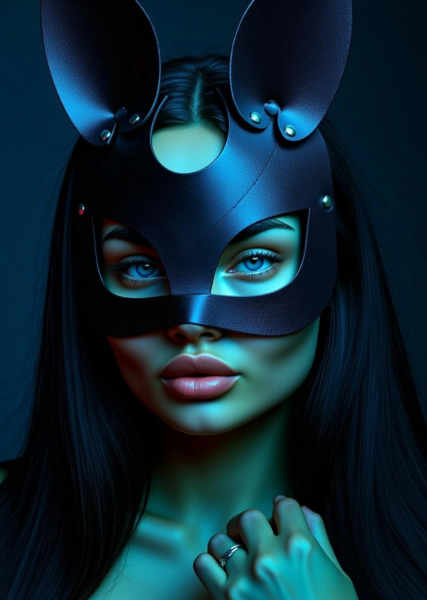 Bunny Mask (Leather mask Bunny, Cat, BDSM) - FLUX - v1.0