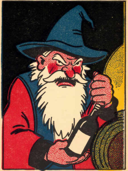 Wizard's Vintage Letterpress Cartoon - les 7 familles