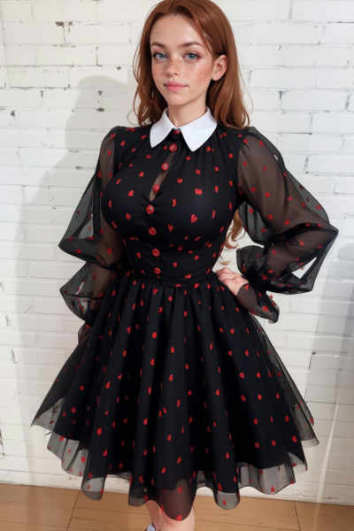 Fluttering Hearts Dress - black v1.0