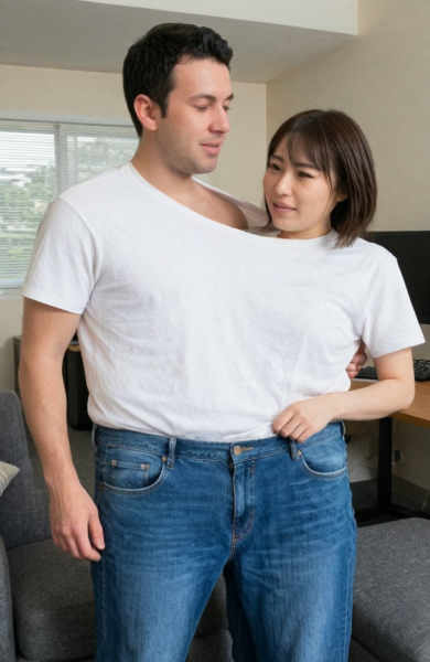 Couple Sharing Same Clothes - SDXL