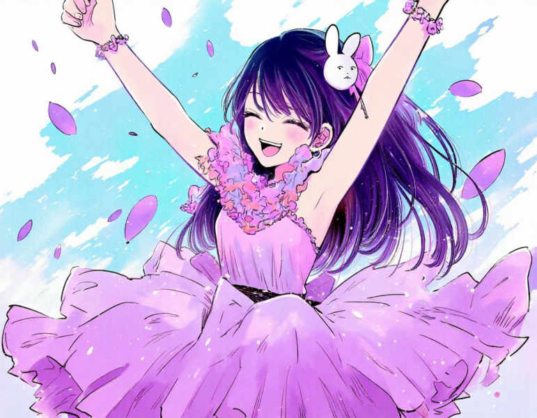 Mengo Yokoyari - Oshi no Ko (Flux LoRA Style) - Flux 1.D (V1.1)