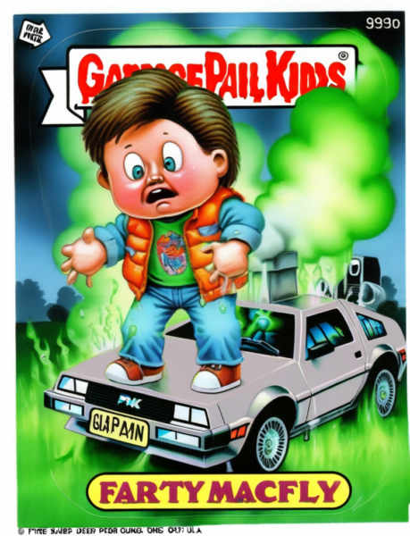Garbage Pail Kids card style - SDXL v1.0