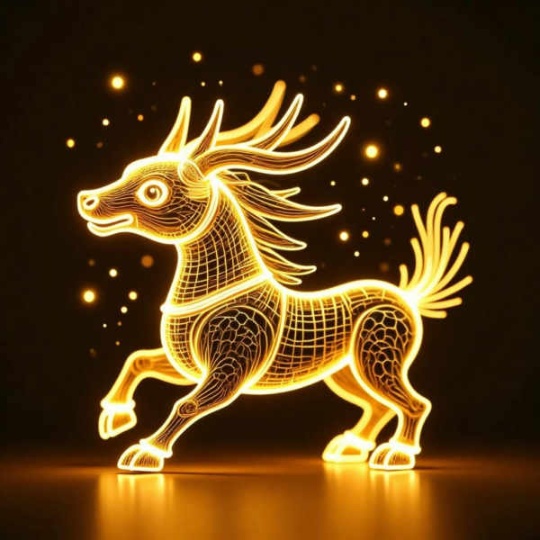 DE_Golden Frame Glowing_Zodiac Image Creation - v1.0