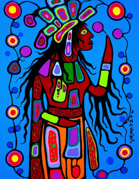 First Nations Painting - Norval Morrisseau Style - Flux1-Dev