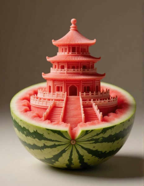 C_Watermelon Carving Creativity_Presentation Of Diverse Shapes - v1.0
