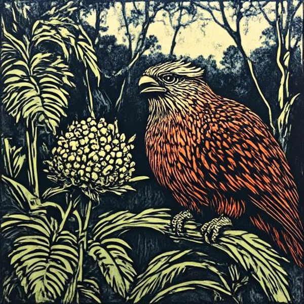 Lino-cut / Linoleum Cut Print Style for Flux - by Ethanar - V1