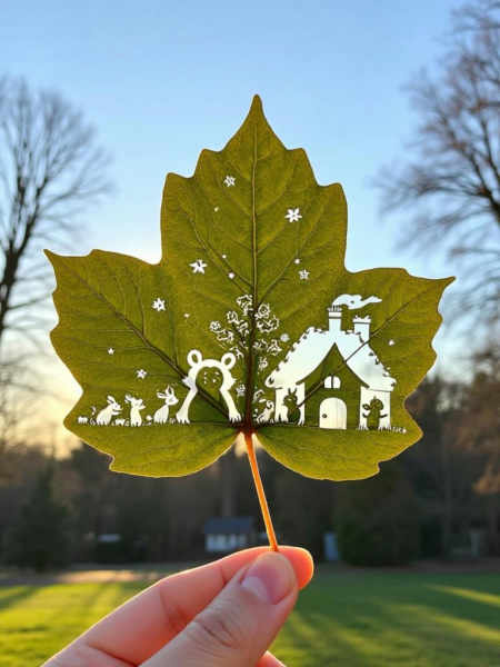 C_Leaf Carving Art_Scene Silhouette Creation - v1.0