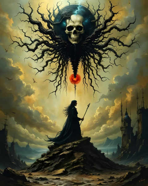 Dark Surrealism Fantasy Style: Crown of Withered Branches - Crown of WitheredBranches