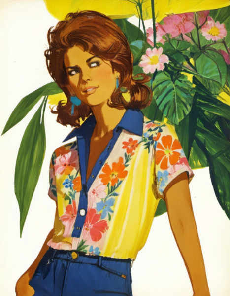 1960's Ads Illustration - Bob Peak Style - SDXL