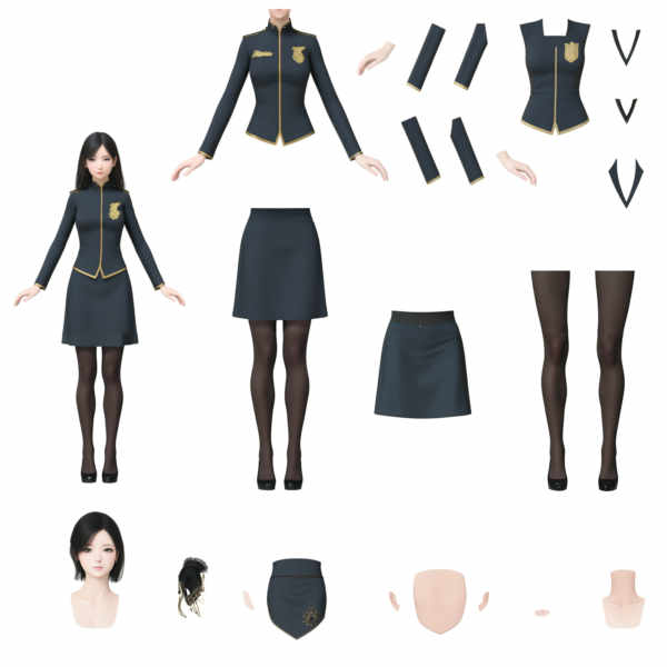 Vtuber - LIVE2D Split Model VTuber - Virtual YouTuber - SDXL 1.0