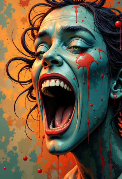 Vivid Surrealism: Dripping Paint, Bold Colors, and Vibrant Fantasy Creatures - V1