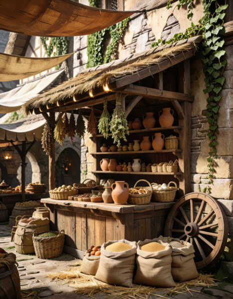 Medieval marketplace stall - v1.0