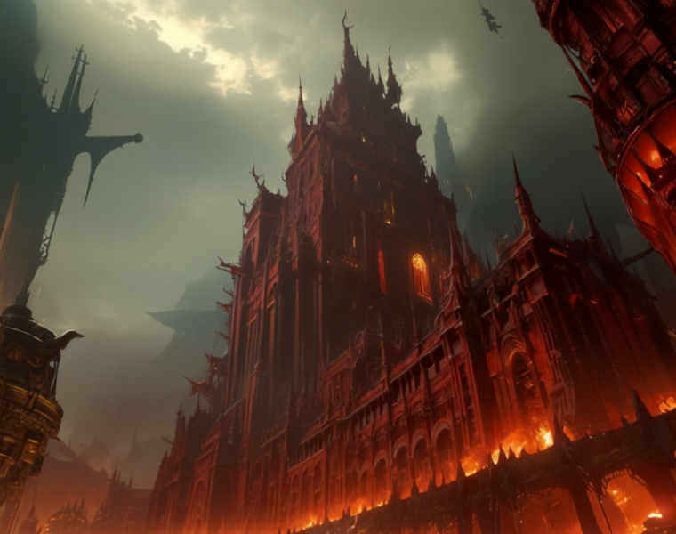 Khorne Architecture (Buildings) (SDXL) (AD) - v1.0