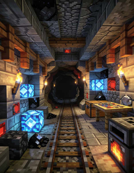 Minecraft mining tunnel - v1.0