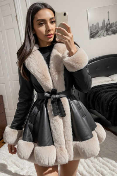 Belted Fur Coat - V1 SD1.5