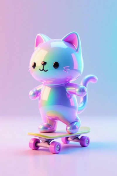 DP_Holographic Gradient Style_3D Cute Creature Creation - v1.0