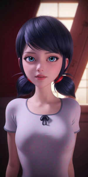 Marinette Dupain-Cheng, Ladybug, Miraculous. Different models and attires. - Pijama 1 (SD1.5)