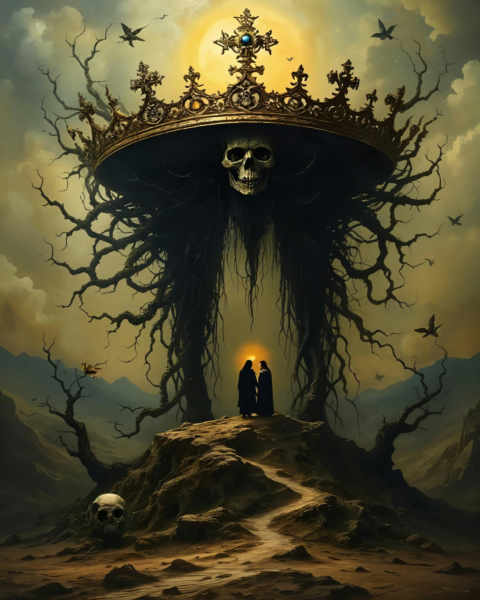 Dark Surrealism Fantasy Art Style: Crown of the Dead Sun - Crown of the Dead Sun