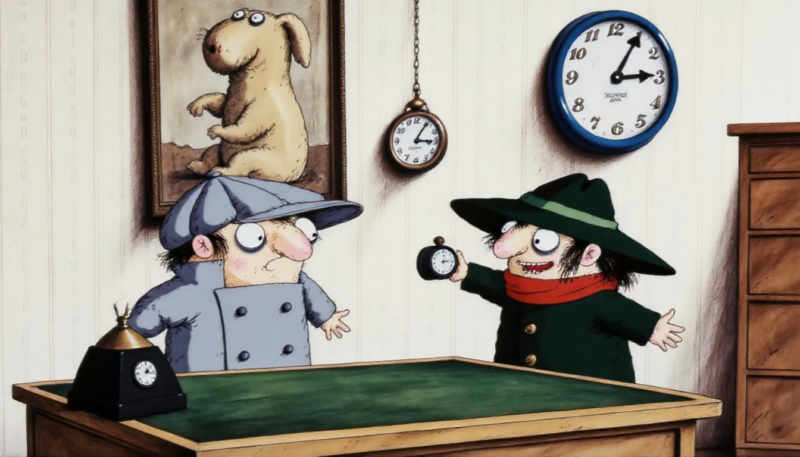 Soviet Animation Style by Alexander Tatarsky - Absurdist and Humorous Noir Parody Feel - v3.0