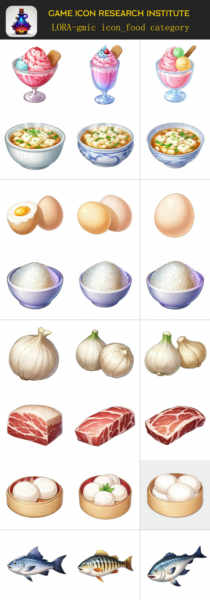 gmic icon_food category - SDXL